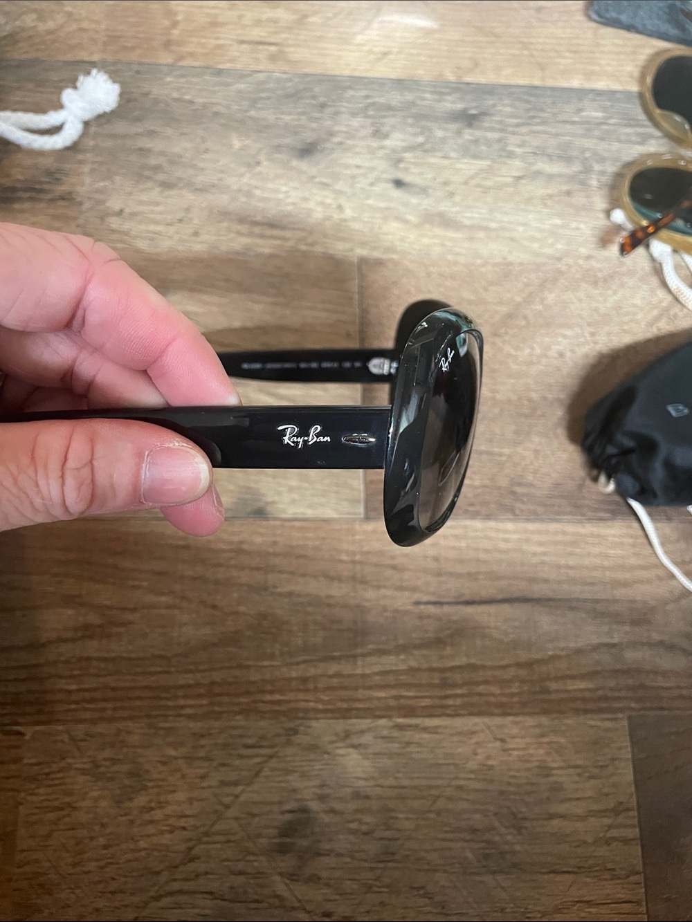 Ray-Ban Black Sunglasses with Dark Smoke Lenses
